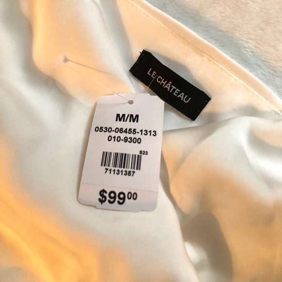 Women’s White Satin Dress | Medium | Le Chateau - Picture 5 of 7